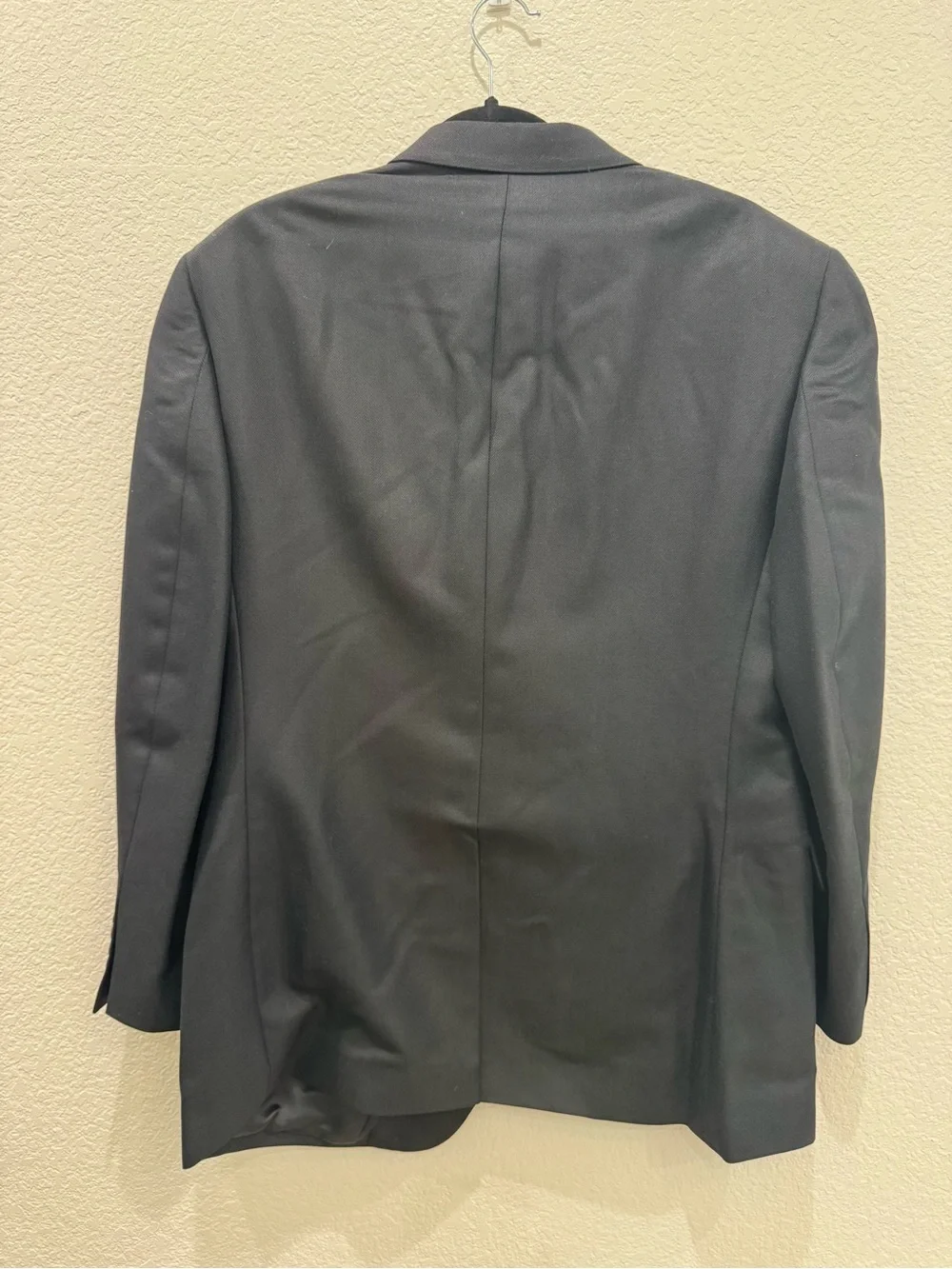 Jos A Bank Signature Sport Coat Blazer 43R Black Silk Camel Hair 2 Button